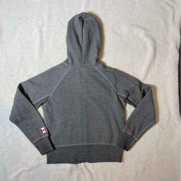Roots Salt & Pepper Zip Up Hoodie Whistler Logo Canada - Picture 5 of 10